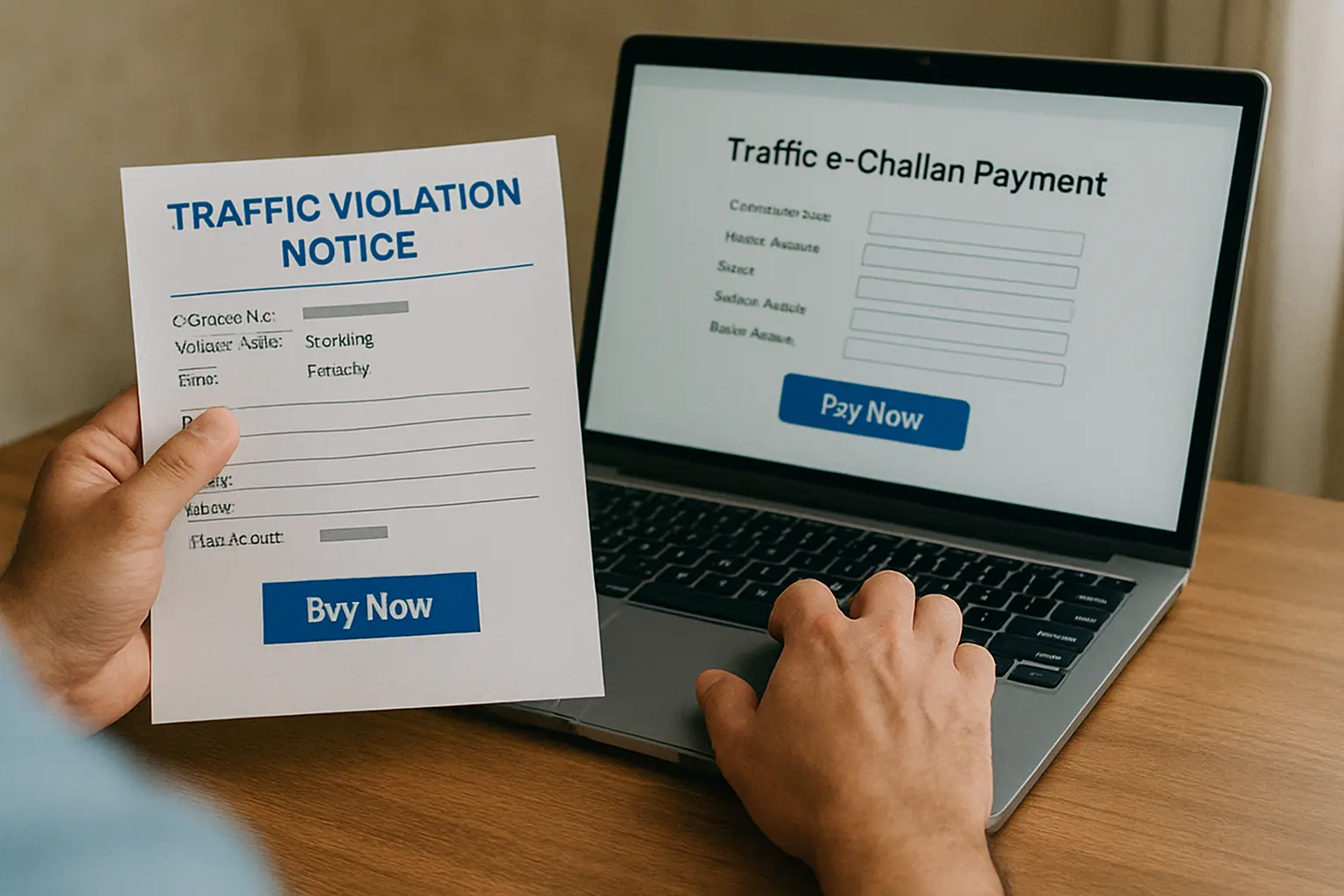 How to pay Traffic eChallan online