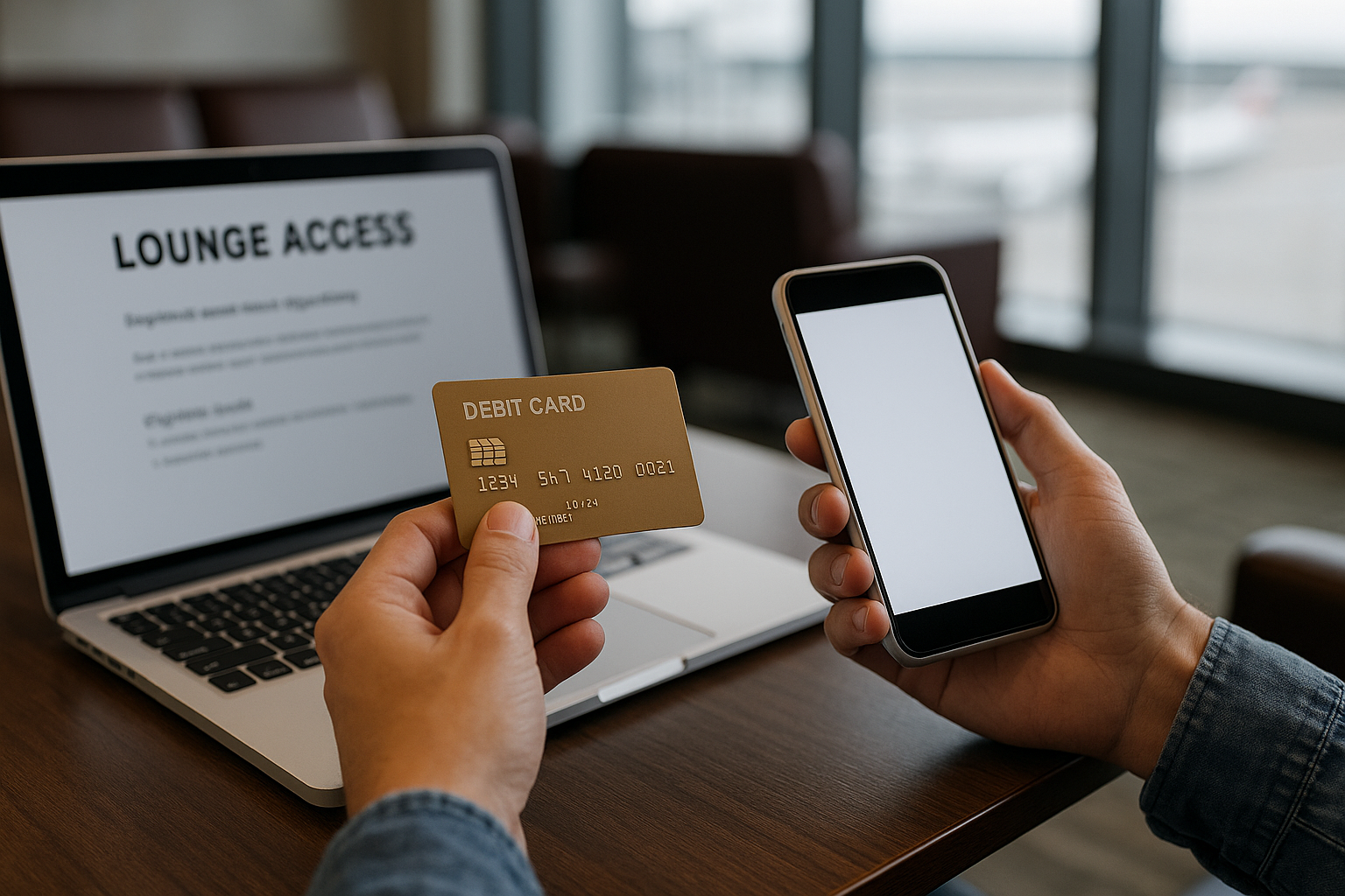 how to check airport lounge access on debit card
